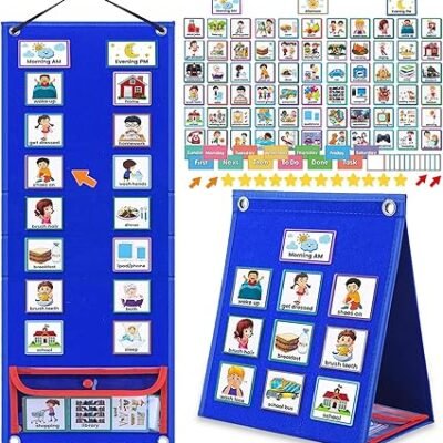 Visual Schedule Chart for Kids with Autism (Blue)