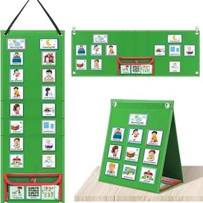 Visual Schedule Chart for Kids with Autism (Green)